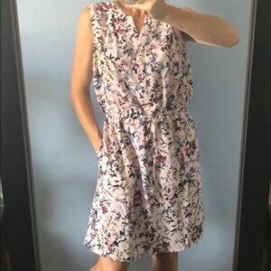Catherine Malandrino - Pink floral sleeveless dress